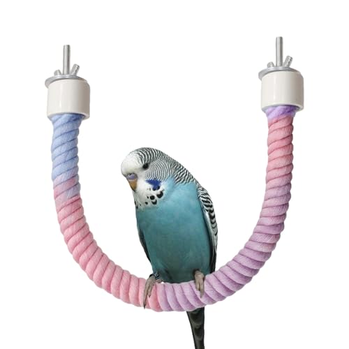 Seilvogelsitzstange,Vogelseilsitzstange - -Seil-Sitzstange, bunter Farbverlauf, Vogel-Sitzstangenständer,Seilsitzstange mit Doppelkopfschrauben, Vogelschaukel für, Sittiche, Wellensittiche Seilvogelsitzstange,Vogelseilsitzstange - -Seil-Sitzstange, bunter Farbverlauf, Vogel-Sitzstangenständer,Seilsitzstange mit Doppelkopfschrauben, Vogelschaukel für, Sittiche, Wellensittiche von Vibhgtf