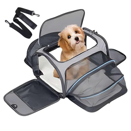 Transporttasche für Haustiere, faltbar, Netztasche für Haustiere, tragbare Transporttasche für Haustiere, zum Radfahren, im Auto, auf Reisen, atmungsaktive Taschen für Katzen Transporttasche für Haustiere, faltbar, Netztasche für Haustiere, tragbare Transporttasche für Haustiere, zum Radfahren, im Auto, auf Reisen, atmungsaktive Taschen für Katzen von Vibhgtf