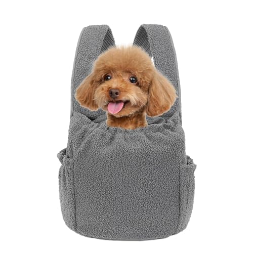 Transporttasche für Hunde und Katzen, bequemer und atmungsaktiver Frontrucksack, Haustierzubehör mit Seitentaschen für Wandern, Camping, Reisen und Outdoor von Vibhgtf