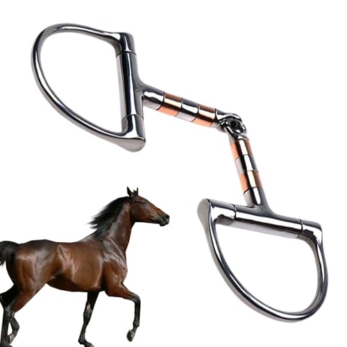Vibhgtf Trensengebiss für, Trensengebiss aus Edelstahl, Pferdemaul-Trensengebiss mit Kupfer-Rollmaul, D-Ring-Trensengebiss, eingelenkiges Pferdegebiss, professionelles Ring-Trensengebiss für Vibhgtf Trensengebiss für, Trensengebiss aus Edelstahl, Pferdemaul-Trensengebiss mit Kupfer-Rollmaul, D-Ring-Trensengebiss, eingelenkiges Pferdegebiss, professionelles Ring-Trensengebiss für von Vibhgtf