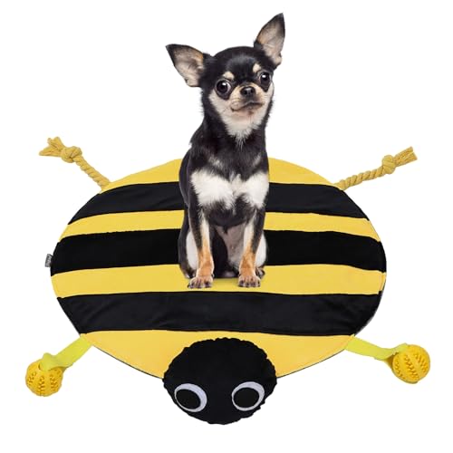 Vibhgtf Activity-Teppich für Hunde, langsame Fütterung, Spielmatte für Hunde, ohne Verrutschen, interaktive Behandlung, mit quietschendem Spielzeug von Vibhgtf