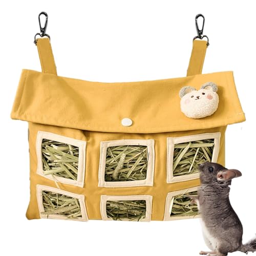 Vibhgtf Hasen-Heu-Futtersack – süßer Hasen-Heusack | Kaninchen-Heusack, 3 Löcher, großes Fassungsvermögen, hängende Heu-Futtertasche für Hamster, Kaninchen, Kleintiere Vibhgtf Hasen-Heu-Futtersack – süßer Hasen-Heusack | Kaninchen-Heusack, 3 Löcher, großes Fassungsvermögen, hängende Heu-Futtertasche für Hamster, Kaninchen, Kleintiere von Vibhgtf
