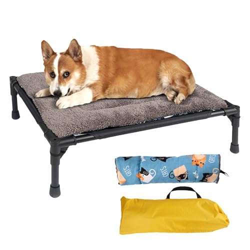 Vibhgtf Tragbares Hundebett, erhöhtes Hundebett, erhöhtes Hundebett, rutschfestes erhöhtes Bett für große, mittelgroße und kleine Hunde, zum Camping am Strand Vibhgtf Tragbares Hundebett, erhöhtes Hundebett, erhöhtes Hundebett, rutschfestes erhöhtes Bett für große, mittelgroße und kleine Hunde, zum Camping am Strand von Vibhgtf
