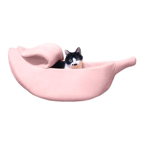 Vibhgtf Warmes Bett für Haustiere im Winter, Bananenbett für Hunde, Gelb in Bananenform für Kätzchen, Chinchillas, Hamster, Kaninchen und Frettchen von Vibhgtf