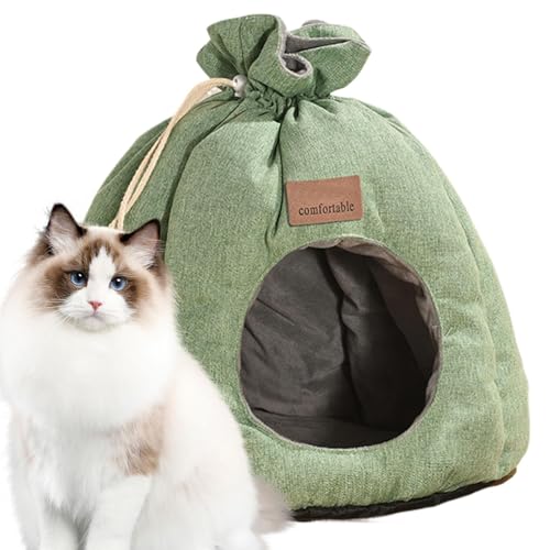 Wasserdichtes - Katzenbetten für den Innenbereich – sackförmiges Katzenbett | Rutschfestes tragbares Haustierbett für den Winter, weiches und waschbares Haustierzubehör für Zuhause, Reisen und Wasserdichtes - Katzenbetten für den Innenbereich – sackförmiges Katzenbett | Rutschfestes tragbares Haustierbett für den Winter, weiches und waschbares Haustierzubehör für Zuhause, Reisen und von Vibhgtf