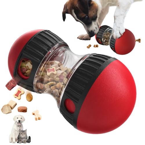 Interaktives Futterspender für Hunde, verstellbar, Futterspender, rollender Hundeleckerli-Spender, langsamer Fütterer, reduziert Langeweile, verbessert IQ Hunde, Puzzles, Futterspender, Interaktives Futterspender für Hunde, verstellbar, Futterspender, rollender Hundeleckerli-Spender, langsamer Fütterer, reduziert Langeweile, verbessert IQ Hunde, Puzzles, Futterspender, von VidFair