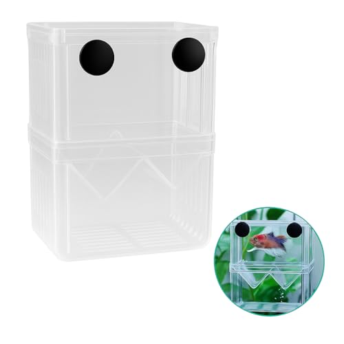 Aquarium Zuchtbox Größe M, 13 x 10 x 7 cm, Aufzuchtbecken für Garnelen, Guppys, Clownfische & kleine Fische, Brutkasten mit Abdeckung & Saugnapf, für trächtige oder Junge Zierfische Aquarium Zuchtbox Größe M, 13 x 10 x 7 cm, Aufzuchtbecken für Garnelen, Guppys, Clownfische & kleine Fische, Brutkasten mit Abdeckung & Saugnapf, für trächtige oder Junge Zierfische von Vidsmow