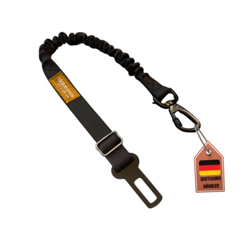 VierbeinerStube® Hundegurt fürs Auto – Sicherheitsgurt mit 360° Karabiner – Für alle Hunderassen & Fahrzeugtypen – Länge 50–80 cm von Vierbeinerstube Ligre