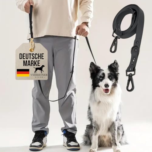 Vierbeinerstube Premium Hundeleine aus flexiblem PVC – Wasserabweisend, robust & langlebig – Ideal für Outdoor-Aktivitäten – Verschleißfester, Rutschfester Karabiner – Hochwertiges Hundezubehör von Vierbeinerstube Ligre