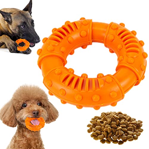 Vigcebit Beißspielzeug für Hunde - Flexible Beißringe für Gummiwelpen für zu Hause | Tragbare Hundebeißringe für Outdoor-Reisen, Auto, Camping, Donut-Zahnreinigungsset für große Hunde von Vigcebit
