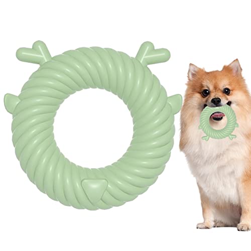 Vigcebit Hundekauspielzeug für Welpen beim Zahnen - Kreis-Kaustock aus TPR-Gummi in Hirschform | Multifunktionale Zahnreinigung und Zahnfleischmassage, Robustes Hundespielzeug, Hundespielzeug, von Vigcebit