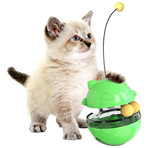 Vigcebit Katzenspielzeug Tasse | Leckerli-Spender-Spielzeug für Katzen,Pädagogisches Kätzchenspielzeug, Katzenfutterspielzeug zur Verbesserung der Bewegungsfähigkeit der Katze und der Interaktion von Vigcebit