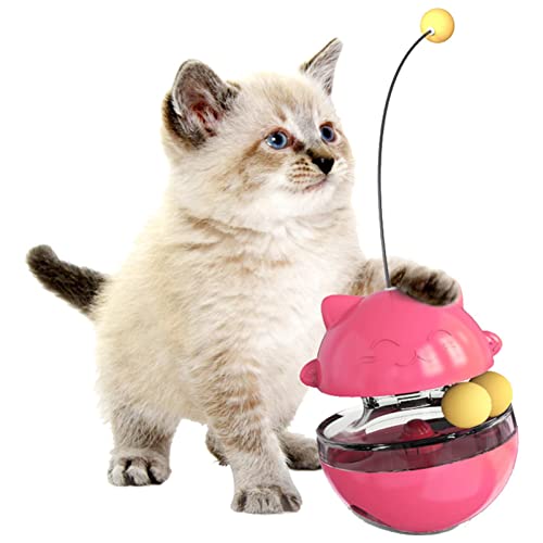 Vigcebit Katzenspielzeug Tasse | Tumbler-Spielzeug für Katzen - Neckendes Katzenspielzeug, Katzenfütterungsspielzeug zur Steigerung der Bewegung und Interaktivität der Katze, Weihnachten, Ostern von Vigcebit