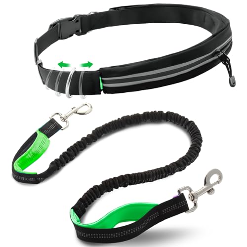 Vihir Joggingleine Hunde Mit Gürteltasche Für Mittel Große Hund, Blau Laufgürtel Hundeleine Mit Bauchgurt, Freihandleine Mit Tasche Zum Laufen Wandern Joggen,Leine Hund Mit Doppelgriff Gürteltasche Vihir Joggingleine Hunde Mit Gürteltasche Für Mittel Große Hund, Blau Laufgürtel Hundeleine Mit Bauchgurt, Freihandleine Mit Tasche Zum Laufen Wandern Joggen,Leine Hund Mit Doppelgriff Gürteltasche von Vihir