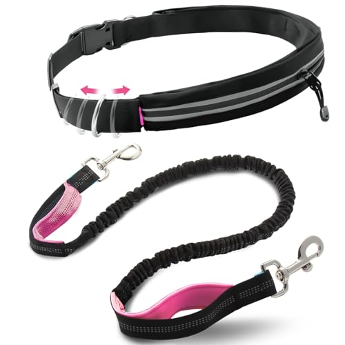 Vihir Joggingleine Hunde Mit Gürteltasche Für Mittel Große Hund, Blau Laufgürtel Hundeleine Mit Bauchgurt, Freihandleine Mit Tasche Zum Laufen Wandern Joggen,Leine Hund Mit Doppelgriff Gürteltasche Vihir Joggingleine Hunde Mit Gürteltasche Für Mittel Große Hund, Blau Laufgürtel Hundeleine Mit Bauchgurt, Freihandleine Mit Tasche Zum Laufen Wandern Joggen,Leine Hund Mit Doppelgriff Gürteltasche von Vihir