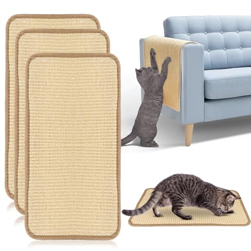 Viitech 3 Stück Kratzmatte Katze Set, 50 x 25cm Sisal Kratzbretter Katze, Verschleißfest und rutschfest Katzen Kratzbrett Schützen Sie Ihr Sofa Möbel Teppich und Wände vor Kratzern Viitech 3 Stück Kratzmatte Katze Set, 50 x 25cm Sisal Kratzbretter Katze, Verschleißfest und rutschfest Katzen Kratzbrett Schützen Sie Ihr Sofa Möbel Teppich und Wände vor Kratzern von Viitech