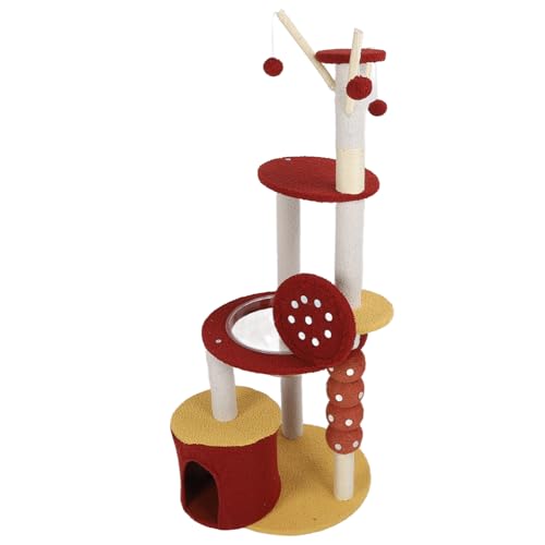 Kratzbaum für Katzen, 2 Schichten, Interaktiver Kratzbaum für Hohe Kätzchen, Robuste Hängematte, Interaktiver Spielplatz, Passend für Katzen Im (Stil 2: 65 x 40 x 40 cm / 25,6 x Kratzbaum für Katzen, 2 Schichten, Interaktiver Kratzbaum für Hohe Kätzchen, Robuste Hängematte, Interaktiver Spielplatz, Passend für Katzen Im (Stil 2: 65 x 40 x 40 cm / 25,6 x von Vikye