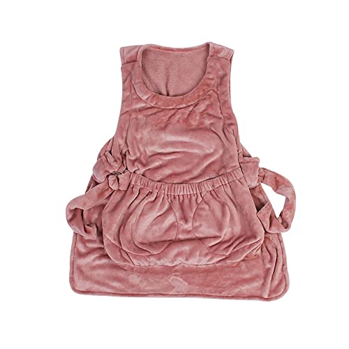 Vilemoon Tragetasche für kleine Hunde und Katzen, Tragetasche, freihändig, atmungsaktive Samtschürze (Rosa) von Vilemoon