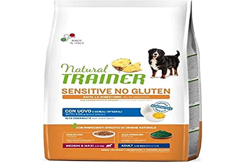 Trainer Hund - Natural Sensitive no Gluten - Erwachsene - Medium Maxi - mit Eiern und Vollkornprodukten - 12 kg Trainer Hund - Natural Sensitive no Gluten - Erwachsene - Medium Maxi - mit Eiern und Vollkornprodukten - 12 kg von Villaggio Natura