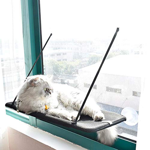 Vimmor 25kg Pet Cat Hängematte Cat Basking Fenstersitz Home Saugnapf Pet Hängende Bettmatte Lounge Cats Kittens Supplies Schwarz von Vimmor