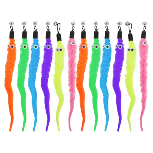 Vin Beauty 12 Stück Katzenwurmspielzeug Nachfüllungen Katze Wand Spielzeug Ersatz Nachfüllung Interaktiv Haustierspielzeug mit Glocken Pelziger Schwanz Wurm Regenbogen-Katzenwurm-Spielzeug Vin Beauty 12 Stück Katzenwurmspielzeug Nachfüllungen Katze Wand Spielzeug Ersatz Nachfüllung Interaktiv Haustierspielzeug mit Glocken Pelziger Schwanz Wurm Regenbogen-Katzenwurm-Spielzeug von Vin Beauty