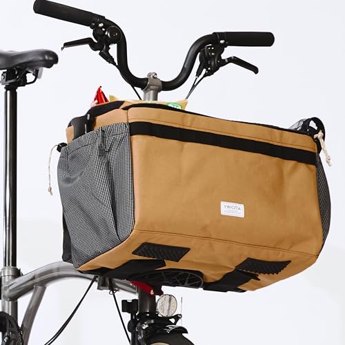 Vincita Caddy Haustierkorb für Brompton-Fahrrad, bequeme und sichere Tragetasche mit Aluminiumrahmen, Netzabdeckung, verstellbarem Gurt und Seitentaschen. Kompatibel mit Brompton-Frontträgerblock Vincita Caddy Haustierkorb für Brompton-Fahrrad, bequeme und sichere Tragetasche mit Aluminiumrahmen, Netzabdeckung, verstellbarem Gurt und Seitentaschen. Kompatibel mit Brompton-Frontträgerblock von Vincita