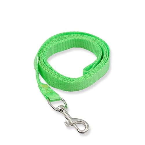 120 x 1,5 cm Nylon-Hundeleine für kleine, mittelgroße und große Hunde, Outdoor, Laufen, Spazierengehen, Training, sicheres Haustierband, Halsband, Geschirr, Leine (Farbe: Grün) von VinerY