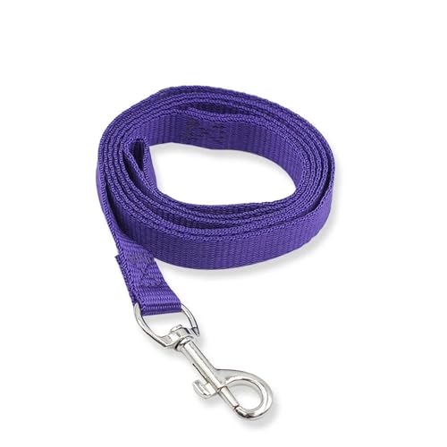 120 x 1,5 cm Nylon-Hundeleine für kleine, mittelgroße und große Hunde, Outdoor, Laufen, Spazierengehen, Training, sicheres Haustierband, Halsband, Geschirr, Leine (Farbe: Violett) von VinerY