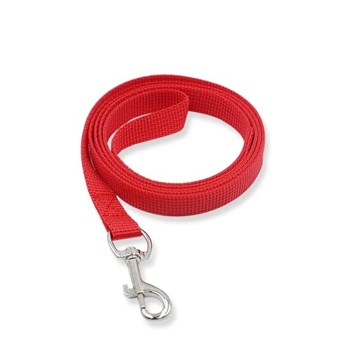 120 x 1,5 cm Nylon-Hundeleine für kleine, mittelgroße und große Hunde, Outdoor, Laufen, Spazierengehen, Training, sicheres Haustierband, Halsband, Geschirr (Farbe: Rot) von VinerY