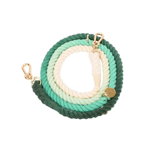 Handgewebtes Halsband für Haustiere, mit Farbverlauf, für den Außenbereich, aus Seil, runde Baumwoll-Leine, Haustierprodukte (Farbe: Leine B-6, Größe: S) von VinerY