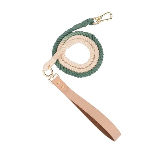 Handgewebtes Halsband für Haustiere, mit Farbverlauf, für den Außenbereich, aus Seil, runde Baumwoll-Leine, Haustierprodukte (Farbe: Leine C-2, Größe: M) von VinerY