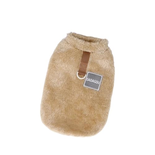 Haustier Herbst und Winter Fleece Kleidung Hund Katze Warmer Mantel Einfarbiges Fleece-Sweatshirt für kleine, mittelgroße Hunde Teddy Bichon Pullover (Farbe: Einfarbig, Größe: M) von VinerY