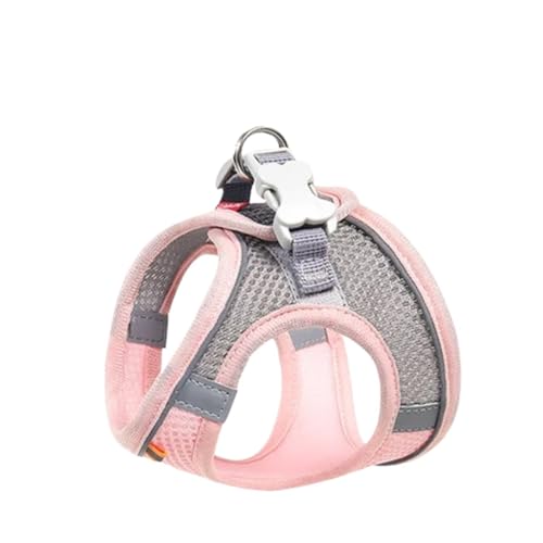 Hundegeschirr und Katzengeschirr, Weste, Brustseil, reflektierend, atmungsaktiv, verstellbar, Haustiergeschirr für kleine, mittelgroße Hunde, Spaziergänge im Freien (Farbe: rosa Geschirr, Größe: XXS Hundegeschirr und Katzengeschirr, Weste, Brustseil, reflektierend, atmungsaktiv, verstellbar, Haustiergeschirr für kleine, mittelgroße Hunde, Spaziergänge im Freien (Farbe: rosa Geschirr, Größe: XXS von VinerY