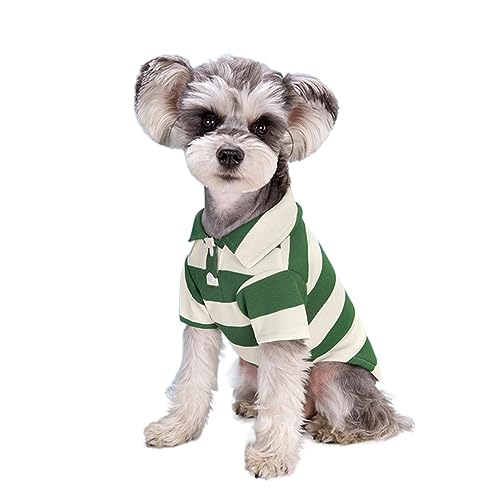 Hundekleidung, 1 Stück, Haustier-Poloshirt, Sommer-Hundekleidung, Freizeitkleidung für kleine, große Hunde, Katzen, T-Shirt, Chihuahua, Mops, Kostüme (Farbe: Grün, Größe: 2XL) von VinerY