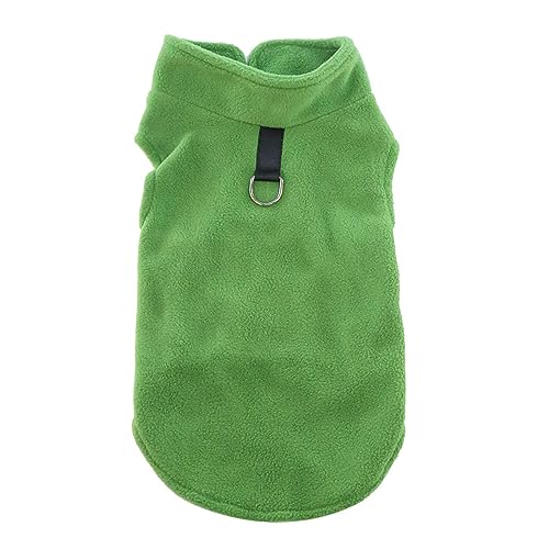 Hundekleidung, weiche Fleece-Hundekleidung für kleine Hunde, Frühling, Sommer, Welpen, Katzen, Weste, Chihuahua-Kleidung, Französische Bulldogge, Jacke (Farbe: Grün, Größe: XS) von VinerY