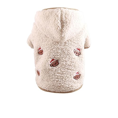 Hundekleidung Winter Hund Katze Mantel Warme Fleece Haustierkleidung Kapuzenmantel Daunenjacke Welpen Haustierkleidung für Hunde Chihuahua Yorkie Mops Outfits (Farbe: A3, Größe: XL) von VinerY