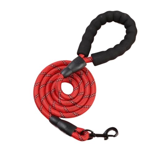 Hundeleine, Nylon, reflektierend, für mittelgroße und kleine und große Hundeleinen, Seile für Haustiere, Zubehör, Farbe: Rot, Größe: 1,0 cm, 1,5 m Hundeleine, Nylon, reflektierend, für mittelgroße und kleine und große Hundeleinen, Seile für Haustiere, Zubehör, Farbe: Rot, Größe: 1,0 cm, 1,5 m von VinerY