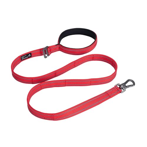 Hundeleine für Haustiere, 2,5 cm, verstellbare Leine, Sicherheit, Reisen, Welpen, Seil, Spaziergang mit dem Hund, langlebiges Haustierzubehör (Farbe: Rot, Größe: 2,5 cm) von VinerY