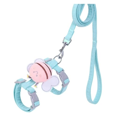 Katzengeschirr, Leine, Halsband-Set, verstellbar, Cartoon-Biene, doppellagig, Hundegeschirr für kleine und mittelgroße Haustiere, Leine für Spaziergänge im Freien (Farbe: PS283-grün, Größe: M (4,5–7,5 Katzengeschirr, Leine, Halsband-Set, verstellbar, Cartoon-Biene, doppellagig, Hundegeschirr für kleine und mittelgroße Haustiere, Leine für Spaziergänge im Freien (Farbe: PS283-grün, Größe: M (4,5–7,5 von VinerY