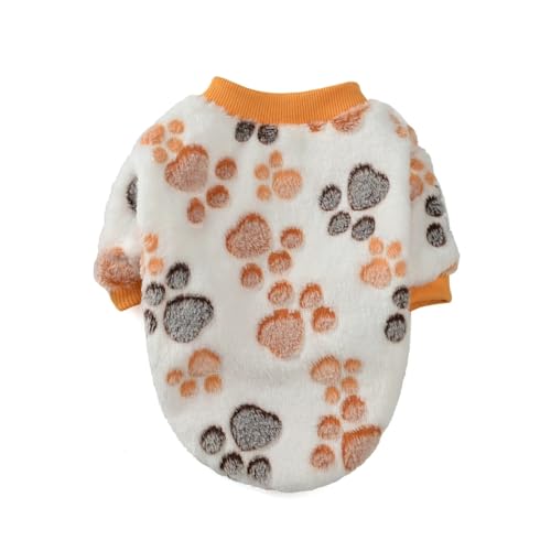 Modische Haustier-Katzenkleidung, Winter, warm, Sweatshirt, weich, gemütlich, niedliches Kätzchen-Kostüm, Kapuzenpullover, Kätzchen-Welpenmäntel, Hundejacke (Farbe: Paw 2, Größe: M) von VinerY