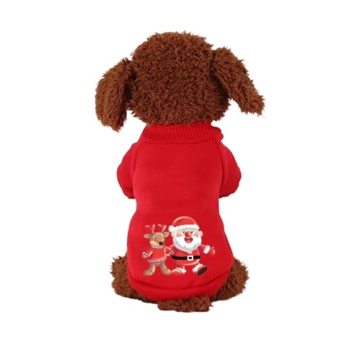 Weihnachtliche Haustier-Hundekleidung für kleine Hunde, Kapuzen-Sweatshirt, weiches Welpen-Katzenkostüm, Kleidung (Farbe: Stil 6, Größe: L) von VinerY