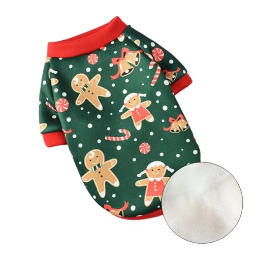 Weihnachtskostüm für Katzen, Winter-Sweatshirt, Kapuzenanzug, Maskotta, Kleidung (Farbe: Grüner Pieman, Größe: L) von VinerY