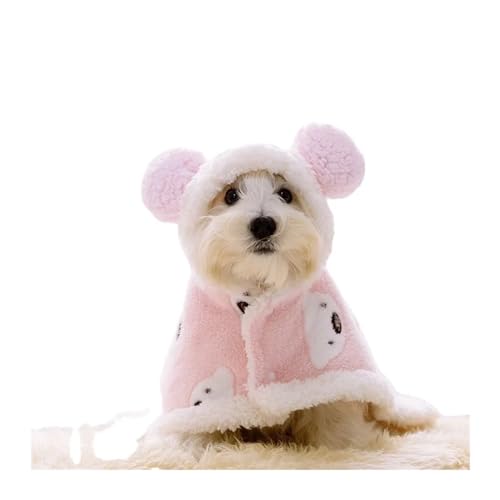 Winter-Haustier-Hundekleidung, Umhang, Decke, Französische Bulldogge, Welpen, warme winddichte Jacke, Hundekleidung für kleine Hunde, Chihuahua-Hundemantel (Farbe: Einfarbig, Größe: S) von VinerY