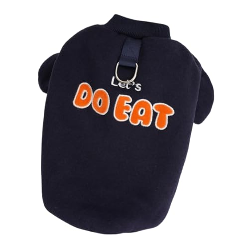 Winter-Hundekleidung für kleine Hunde, Kapuzenpullover, warmes Fleece, Haustierkleidung, Welpenkatzenkostüm, Mantel für französische Chihuahua, Jacke, Anzug (Farbe: Marineblau, Größe: S) von VinerY