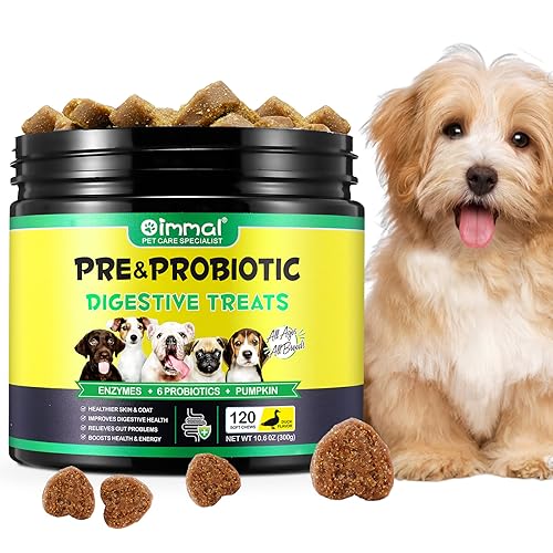 Probiotika Hunde als Leckerli, Verbesserte Verdauung & Immunsystem, Hund Darmflora aufbauen, Empfindliche Bäuche, Wachsartige und Juckende Ohren 120 Snacks (300g) von Vinimay
