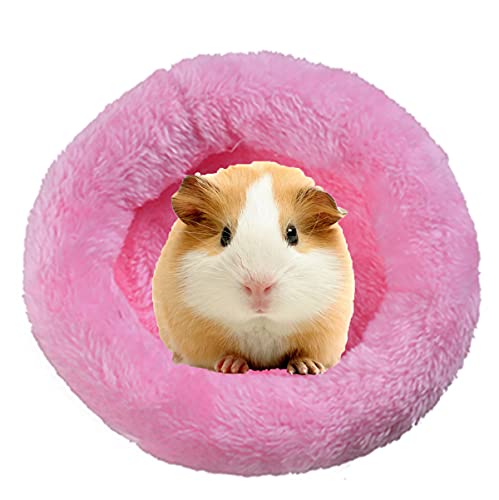 Vinnykud Hamsterbett für Kleintiere Haustierbett Rundes Plüsch Bett für Hamster in Doughnut-Form Plüsch Baumwolle Schlafen Bett für Meerschweinchen von Vinnykud