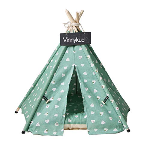 Vinnykud Hundezelt Abnehmbar und Waschbar Tipi Zelt für Hunde und Katzen Katzenzelt Baumwolle Leinwand Haustierzelte Häuser mit Kissen Vinnykud Hundezelt Abnehmbar und Waschbar Tipi Zelt für Hunde und Katzen Katzenzelt Baumwolle Leinwand Haustierzelte Häuser mit Kissen von Vinnykud