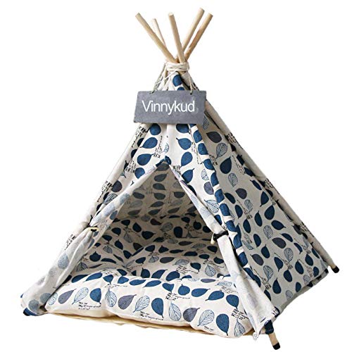 Vinnykud Hundezelt Abnehmbar und Waschbar Tipi Zelt für Hunde und Katzen Katzenzelt Baumwolle Leinwand Haustierzelte Häuser mit Kissen Vinnykud Hundezelt Abnehmbar und Waschbar Tipi Zelt für Hunde und Katzen Katzenzelt Baumwolle Leinwand Haustierzelte Häuser mit Kissen von Vinnykud