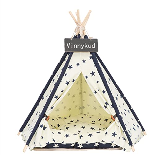 Vinnykud Hundezelt Abnehmbar und Waschbar Tipi Zelt für Hunde und Katzen Katzenzelt Baumwolle Leinwand Haustierzelte Häuser mit Kissen Vinnykud Hundezelt Abnehmbar und Waschbar Tipi Zelt für Hunde und Katzen Katzenzelt Baumwolle Leinwand Haustierzelte Häuser mit Kissen von Vinnykud