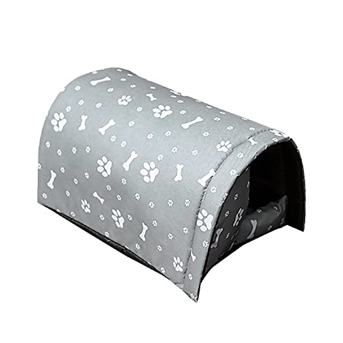 Vinnykud Katzenhaus Für Draußen Winterfest Wasserdicht Warm katzenhöhle große Katzen Outdoor Faltbares Pet House Waschbar Wetterfest Katzenhaus Tierheim Streuner Haustiere (M:42 * 31 * 28cm, Grau) von Vinnykud